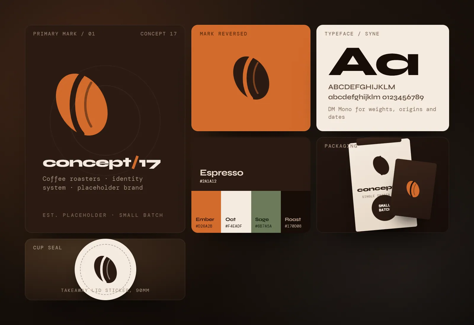 Concept visual for Coffee roaster identity