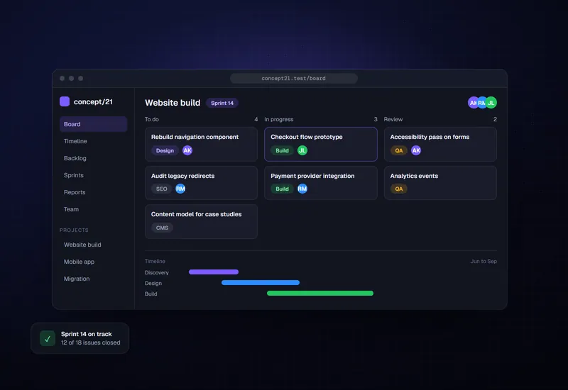 Concept project: Project management tool