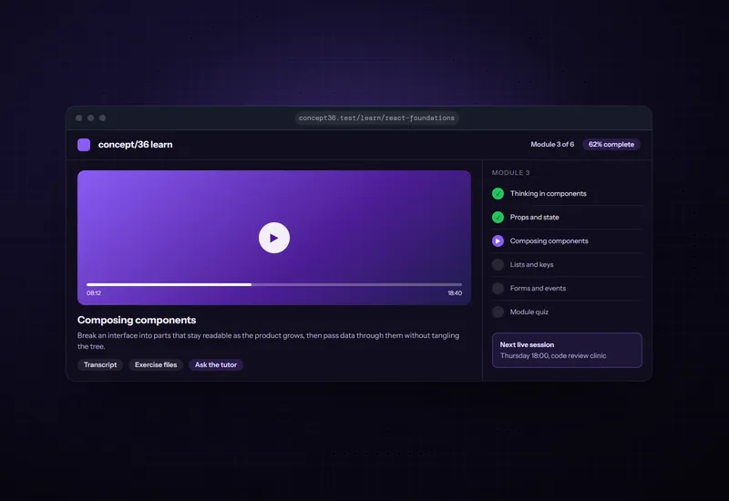 Concept project: E-learning platform