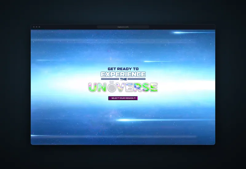 Screenshot of the Vapeuno website